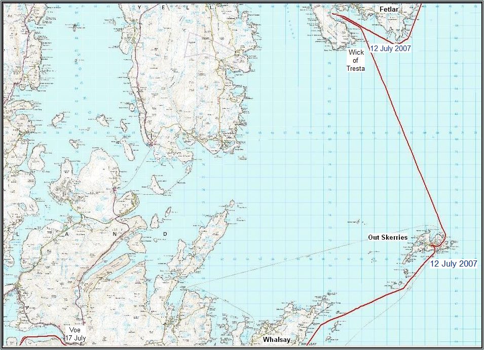 Whalsay to Fetlar